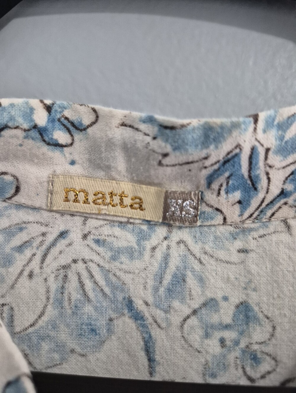 Matta NY Suma Bloom Jumpsuit with Tan and Blue Floral Print - XSmall - Picture 6 of 8